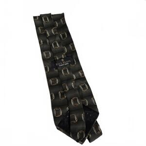 Necktie / Bill Blass Black Label / 58" / Vintage / Geometric Pattern